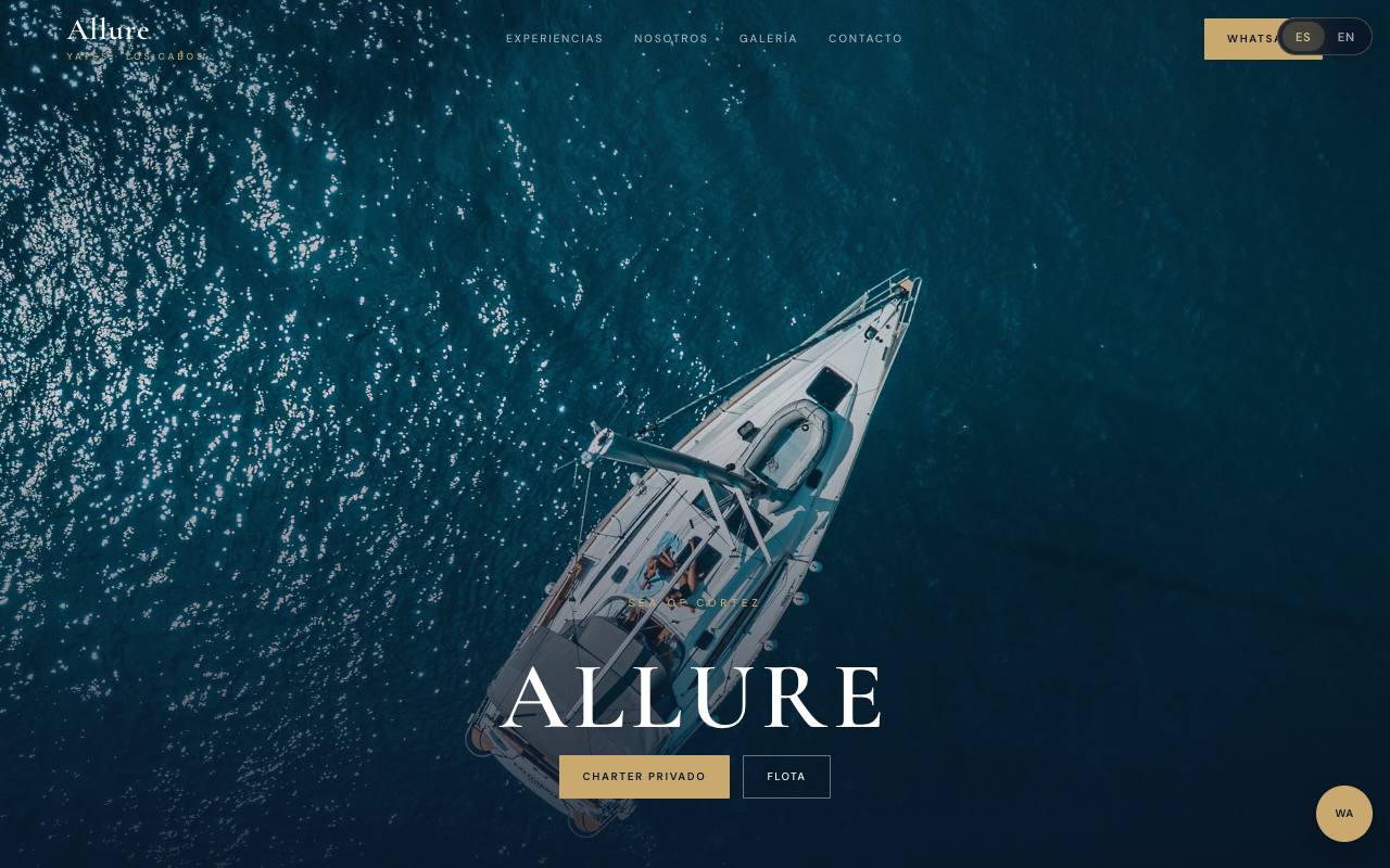 Luxury Charters website
